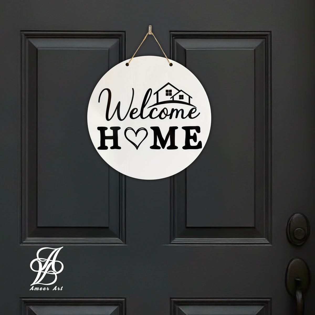 Classic “Welcome Home” Heart Sign