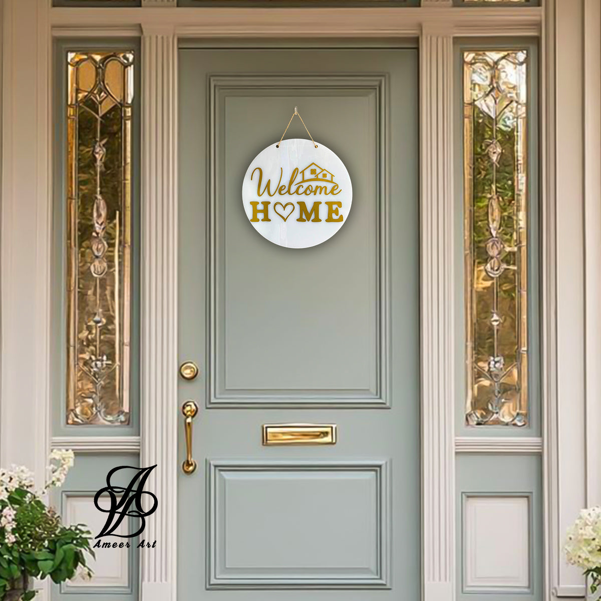 Welcome Home” Heart Accent Sign