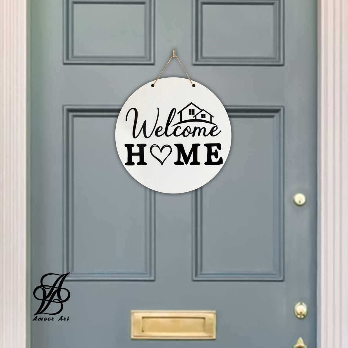 Classic “Welcome Home” Heart Sign