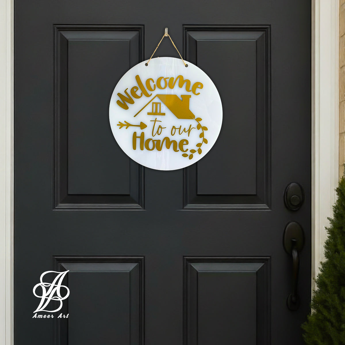 Golden Roof Welcome Sign