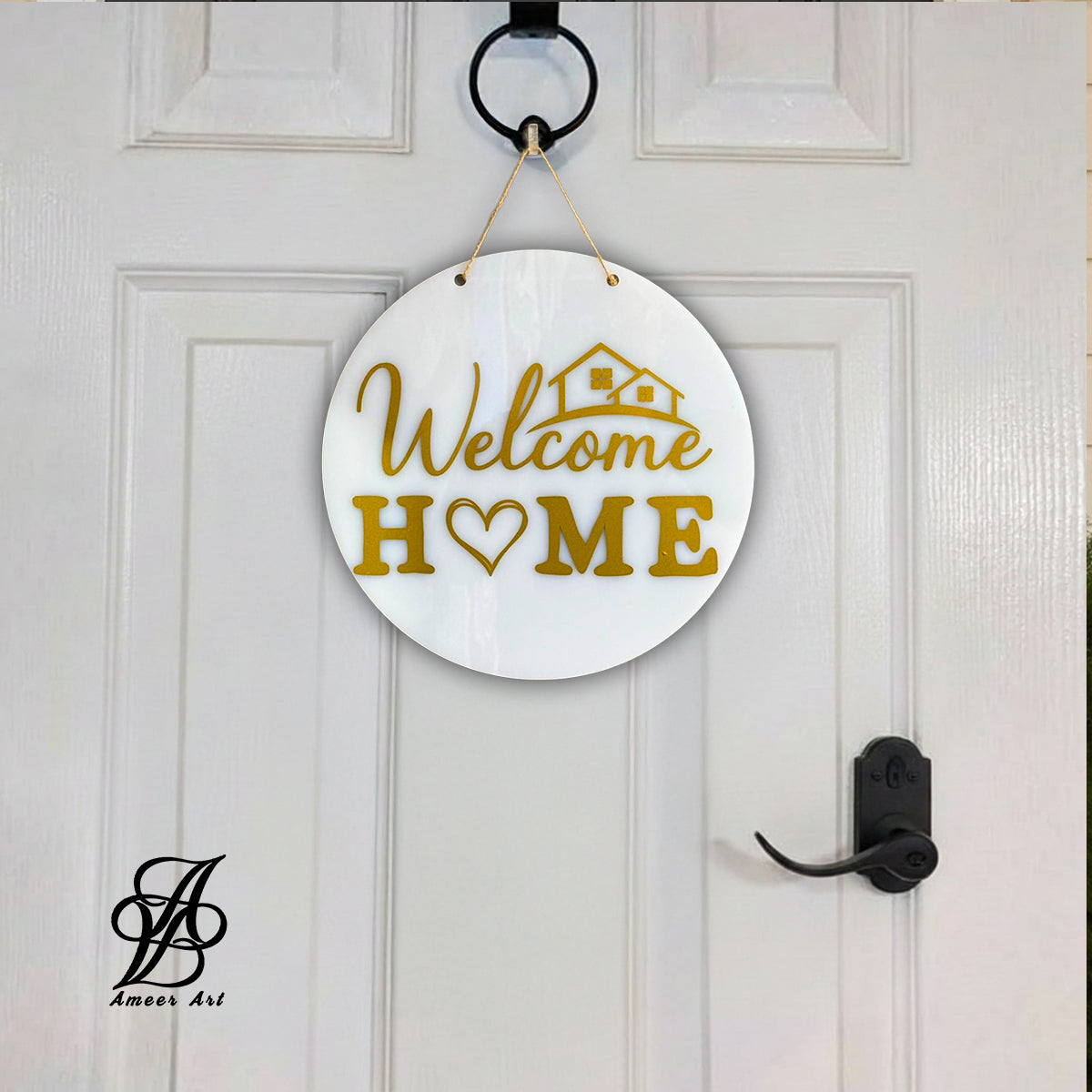 Welcome Home” Heart Accent Sign