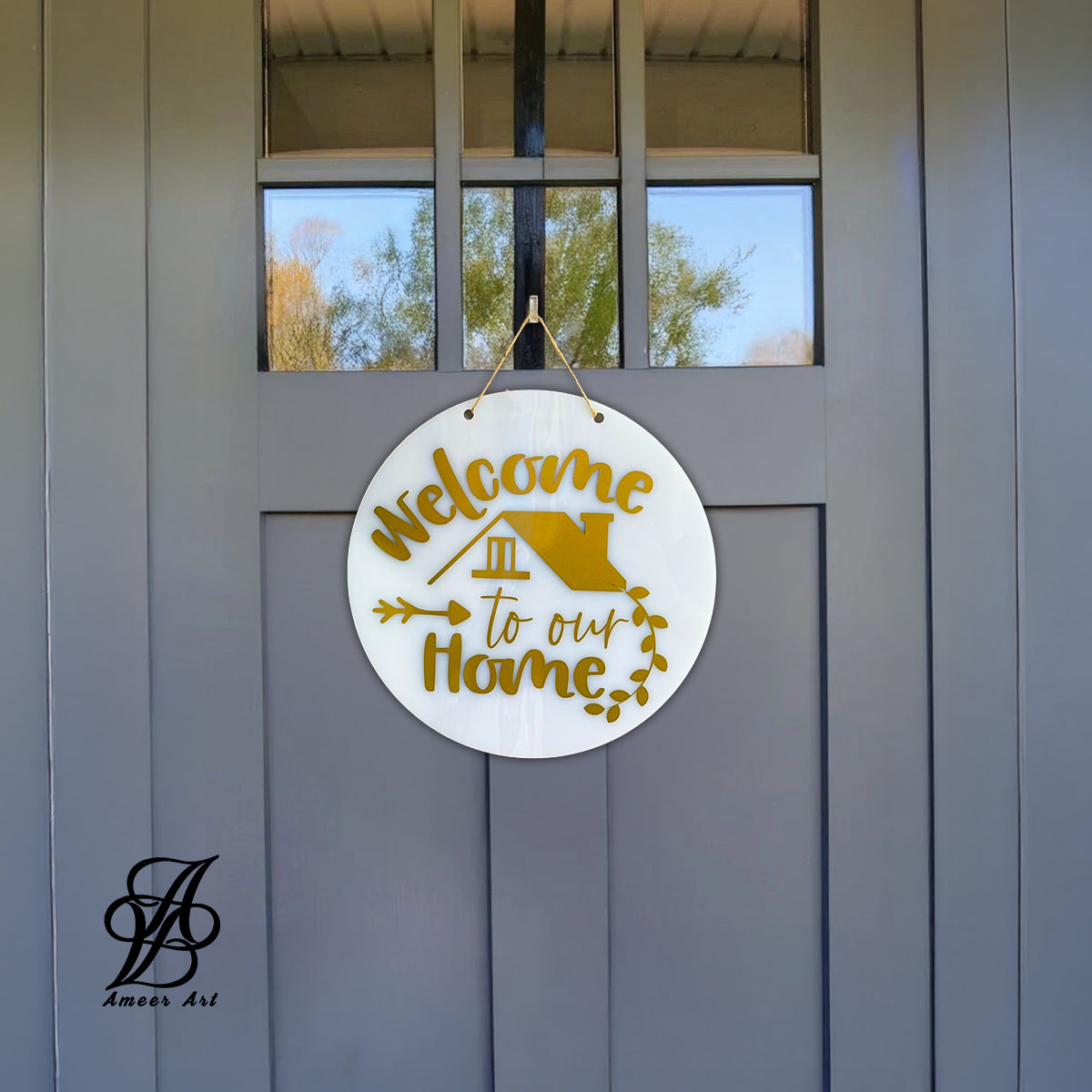 Golden Roof Welcome Sign