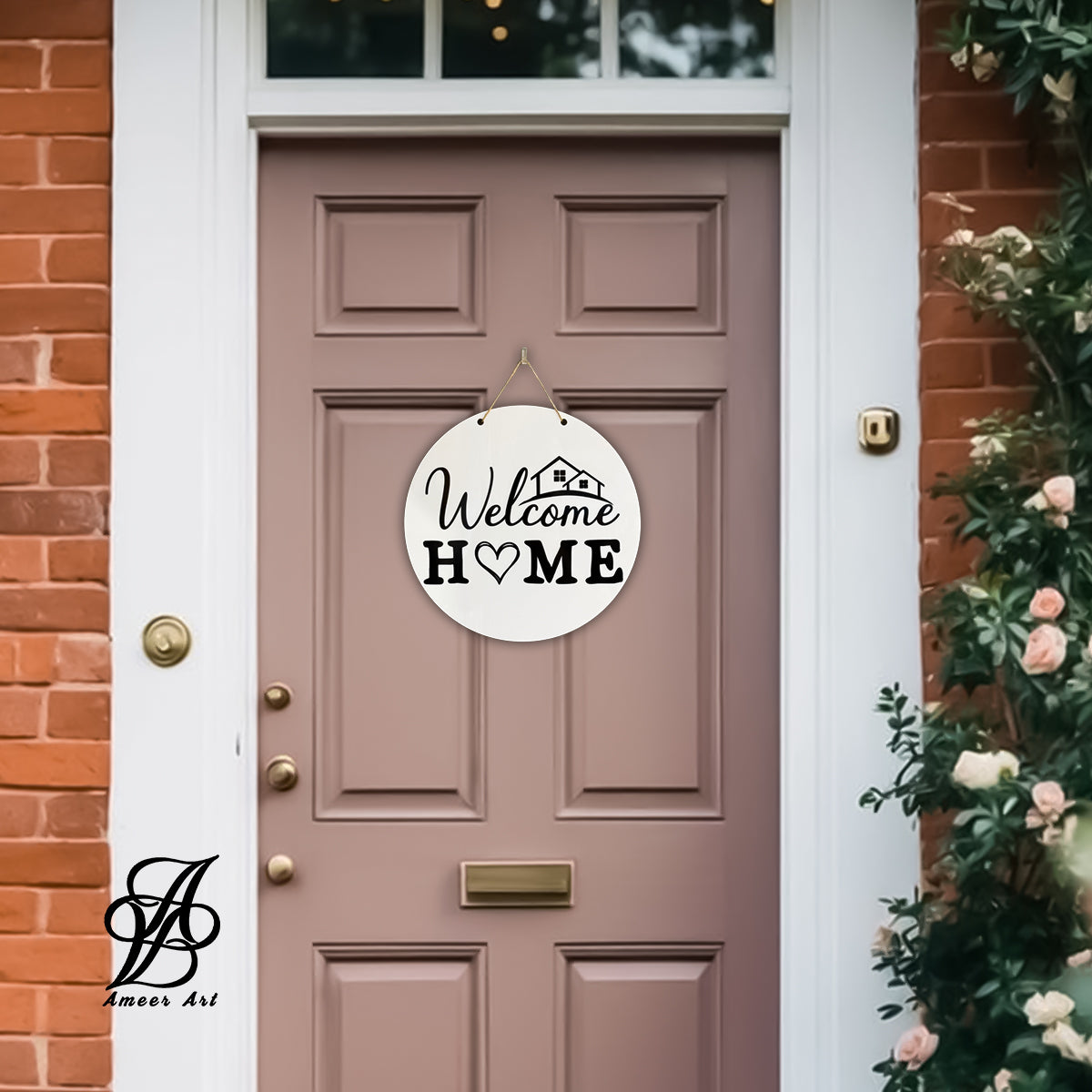 Classic “Welcome Home” Heart Sign