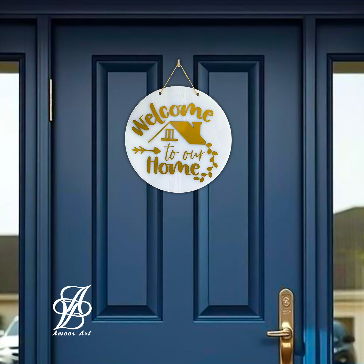 Golden Roof Welcome Sign