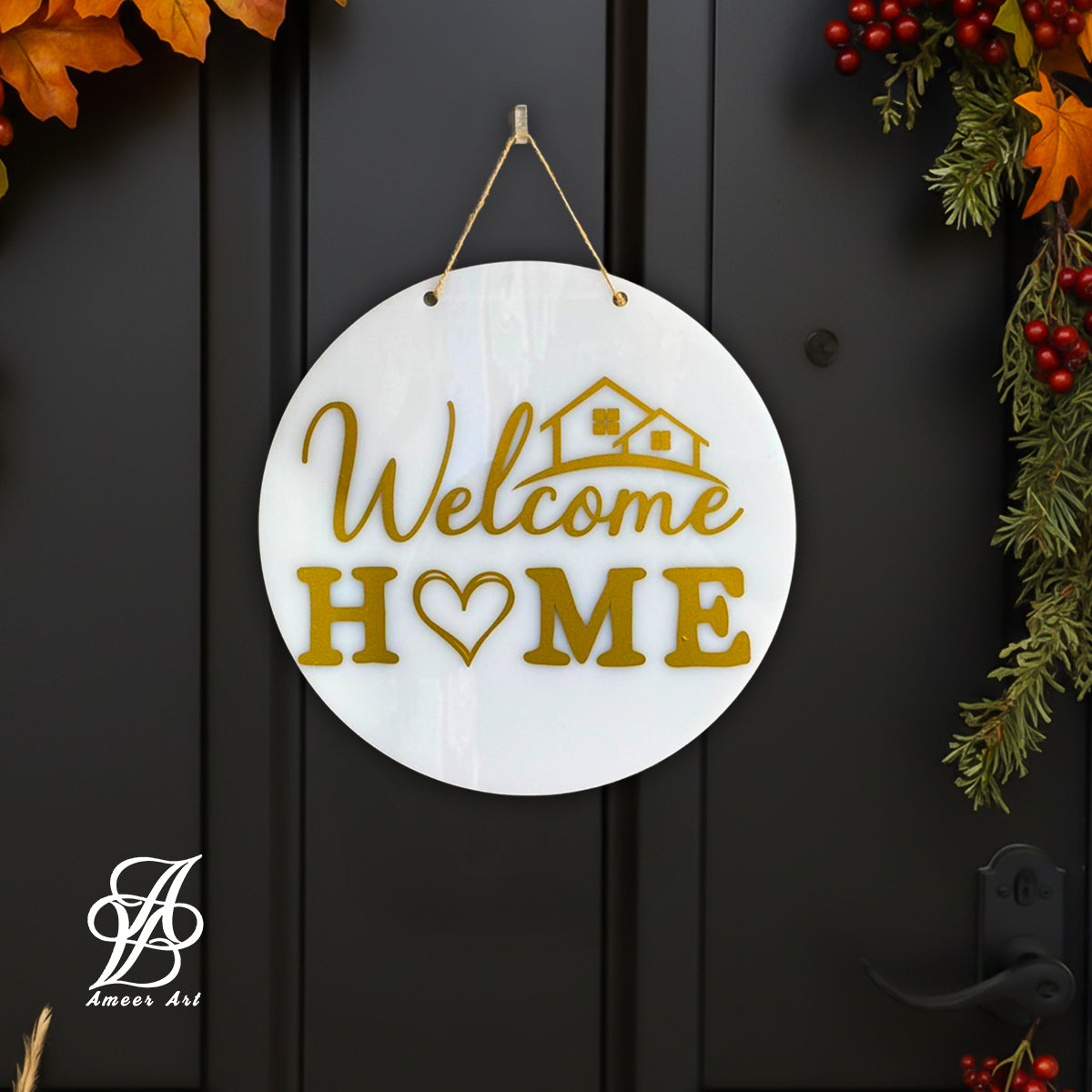 Welcome Home” Heart Accent Sign