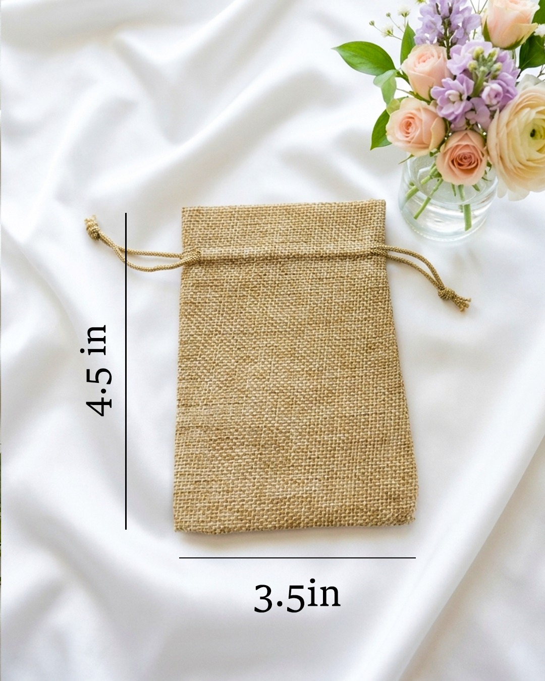 Burlap Drawstring Pouch