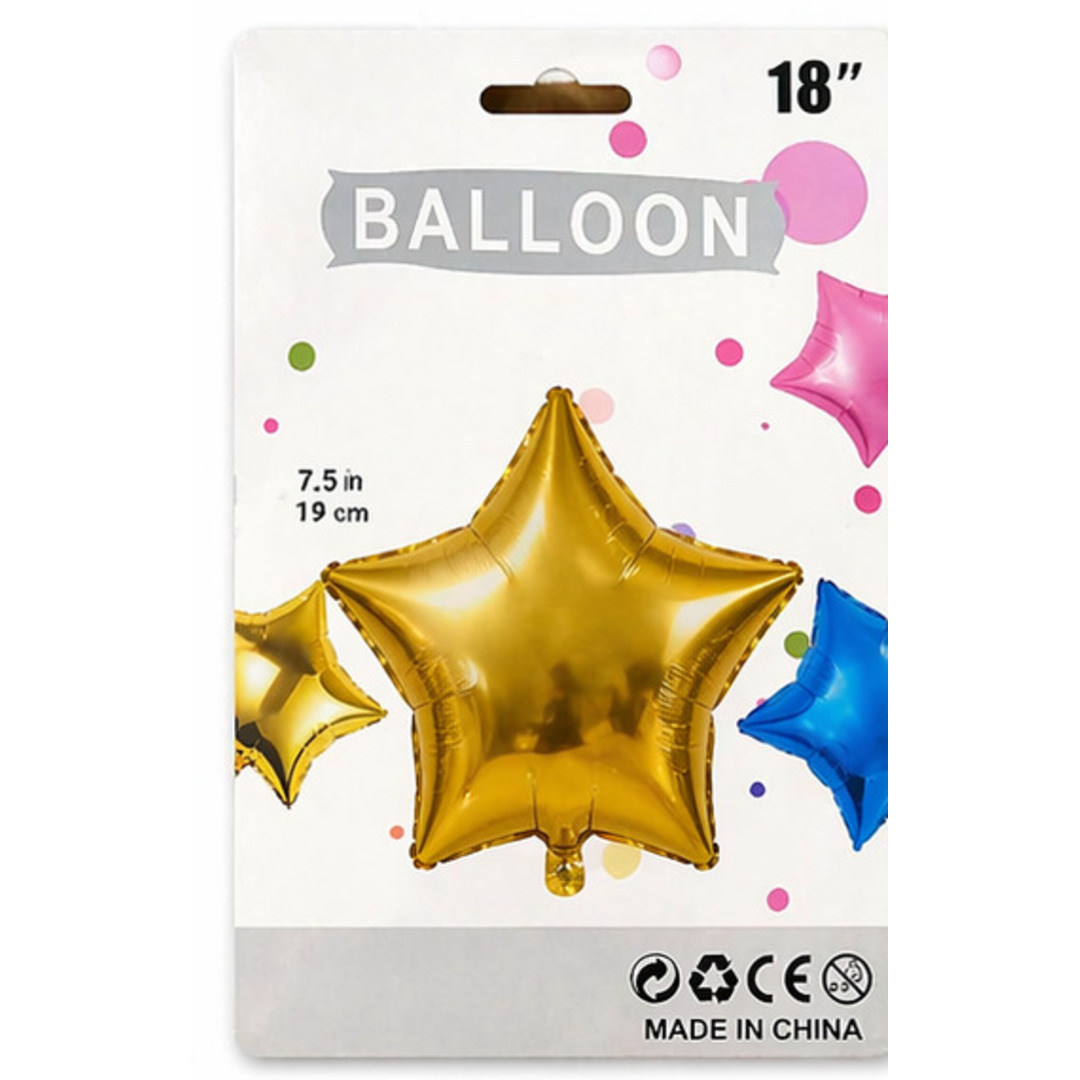 Gold Star Foil Balloon — 18"