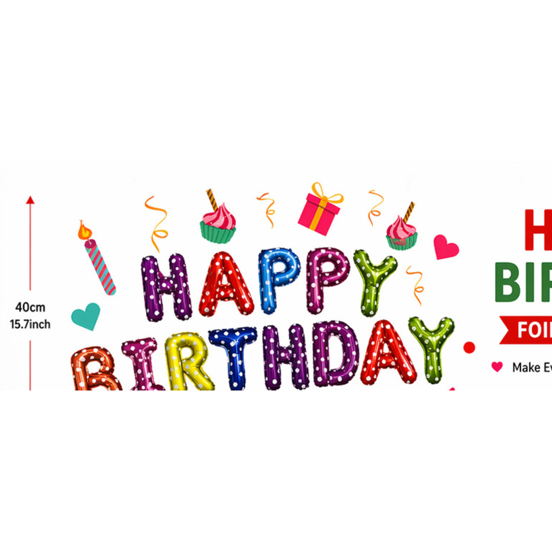 Happy Birthday Polka Dot Letter Set