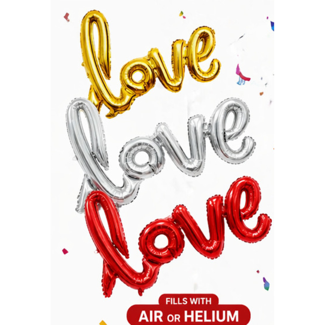Love Script Foil Balloon