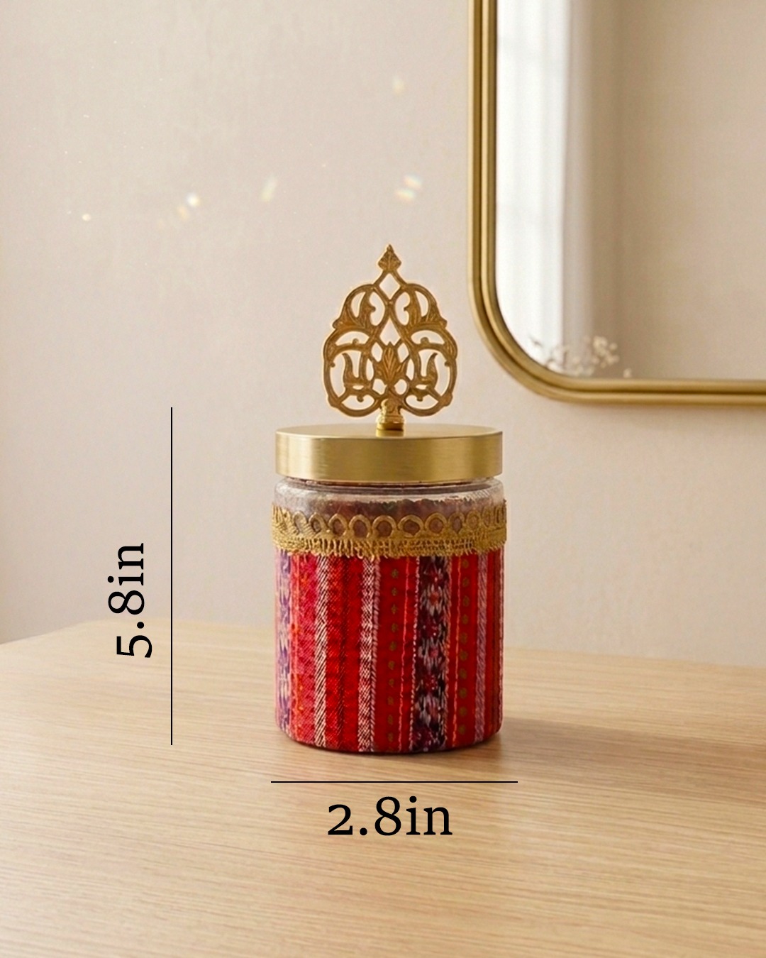 Sadu Jar with Gold Crown Lid