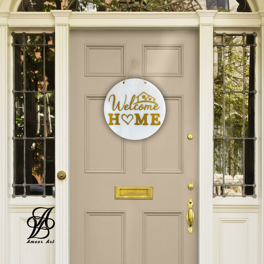 Welcome Home” Heart Accent Sign