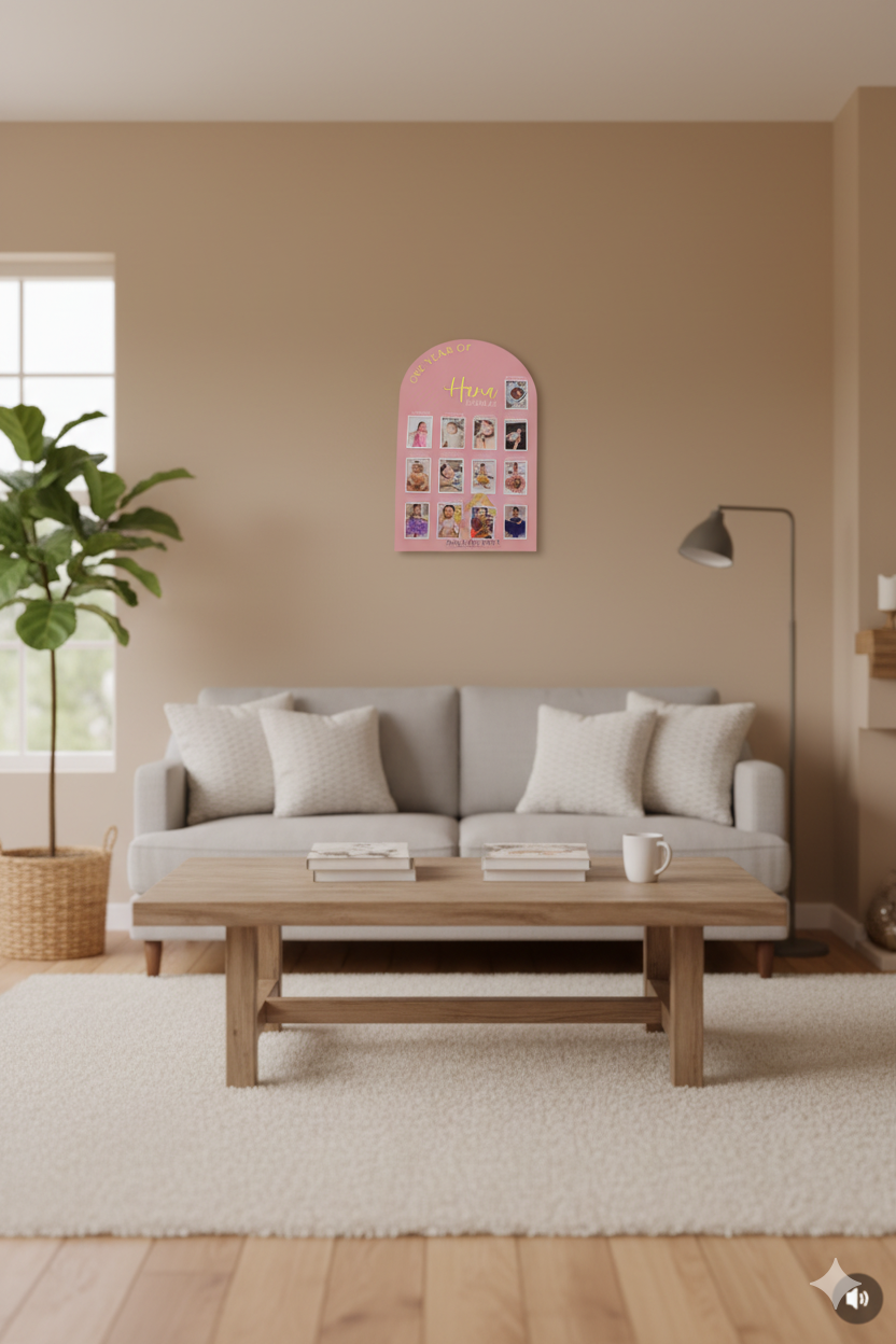 One Year of Love – Custom Baby Milestone Board