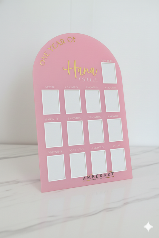 One Year of Love – Custom Baby Milestone Board - Board Only