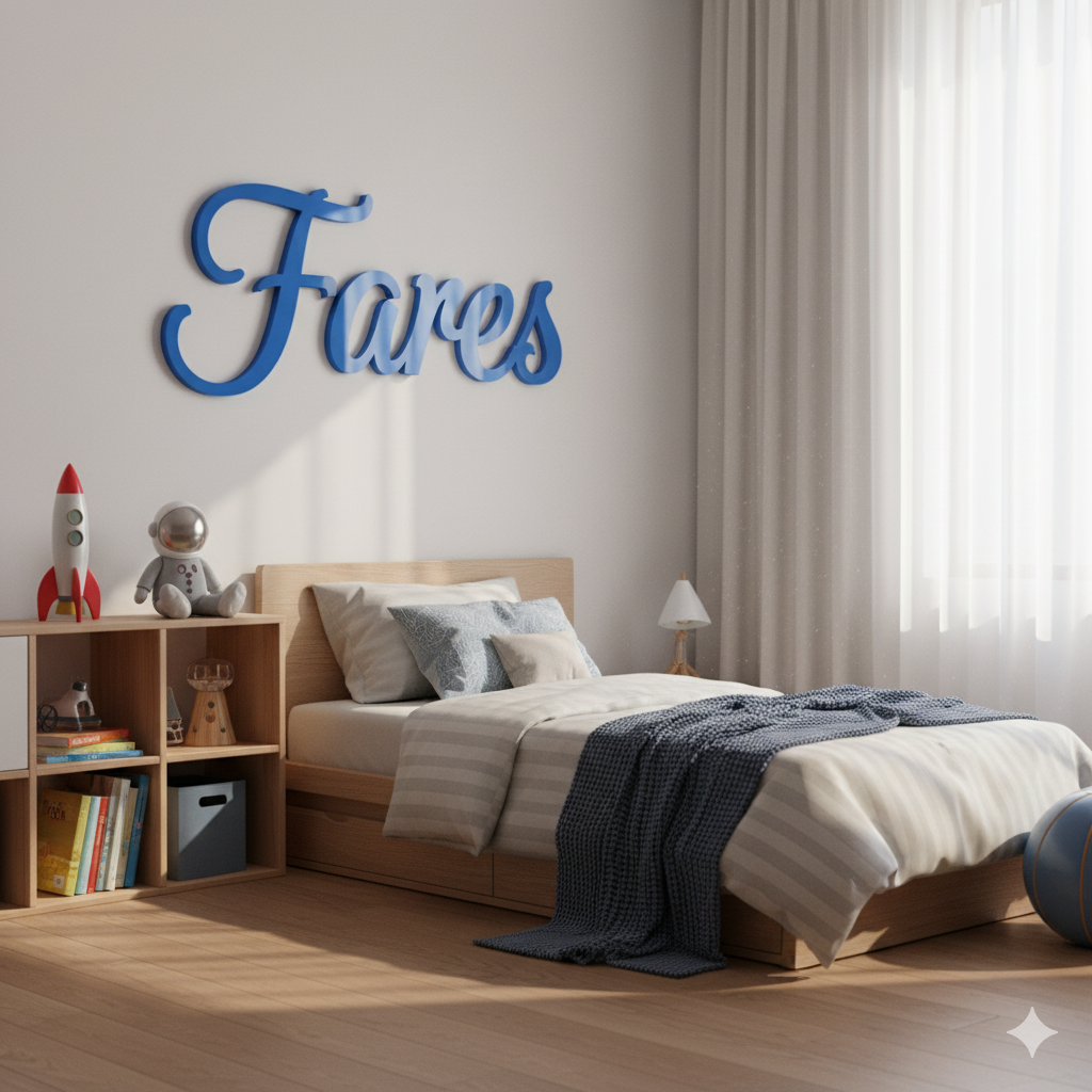 Personalized Cursive Name Sign - Custom Kids Room Wall Decor