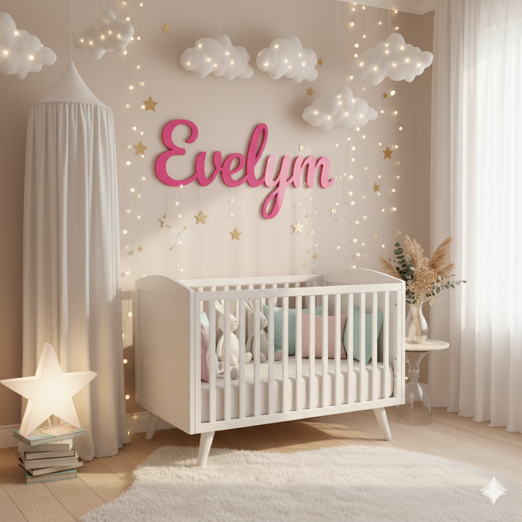 Personalized Cursive Name Sign - Custom Kids Room Wall Decor