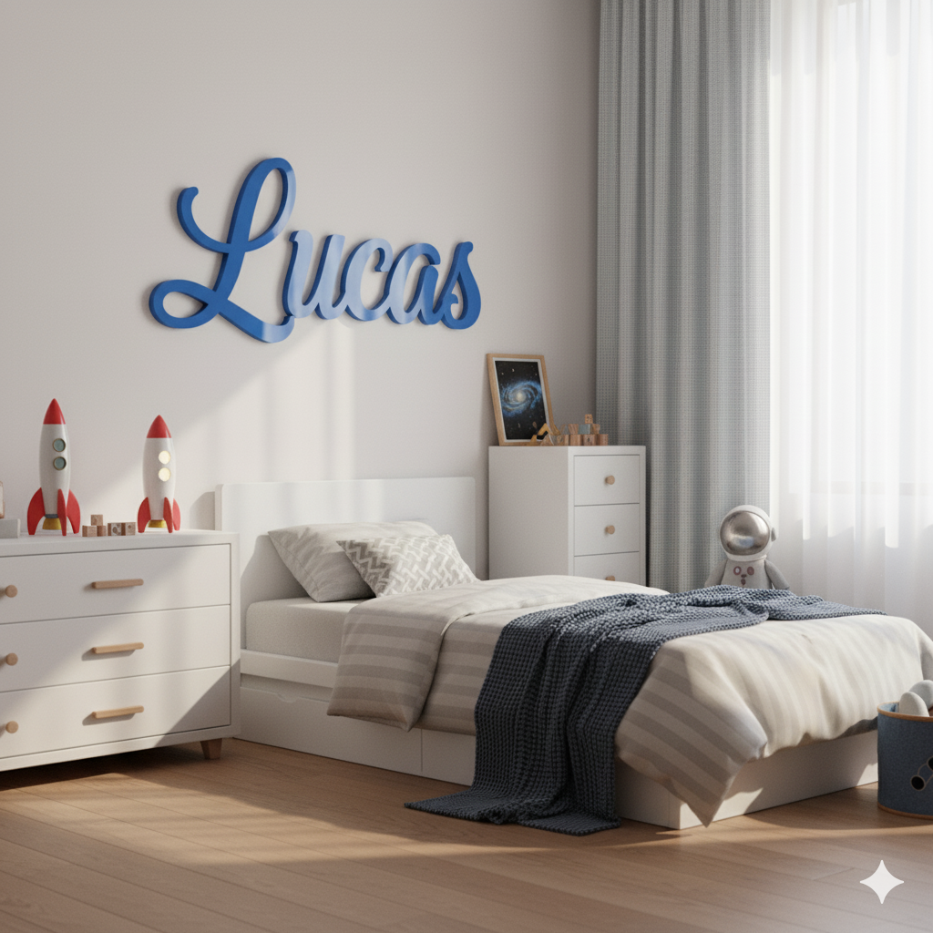 Personalized Cursive Name Sign - Custom Kids Room Wall Decor
