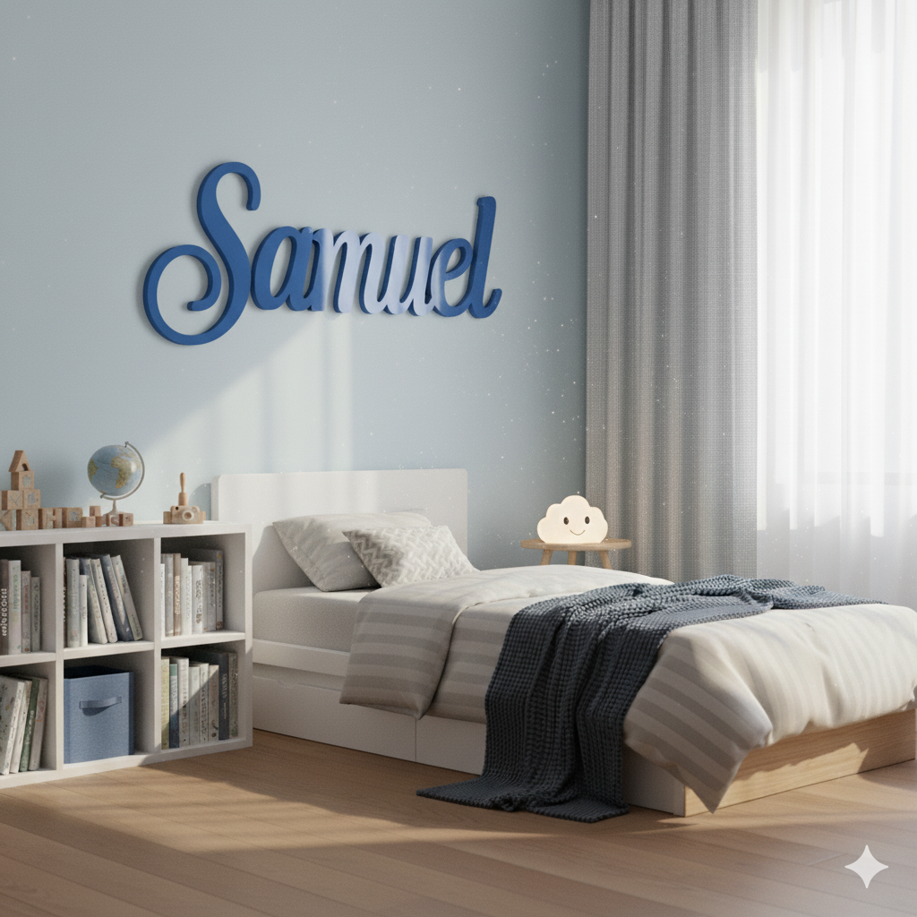 Personalized Cursive Name Sign - Custom Kids Room Wall Decor